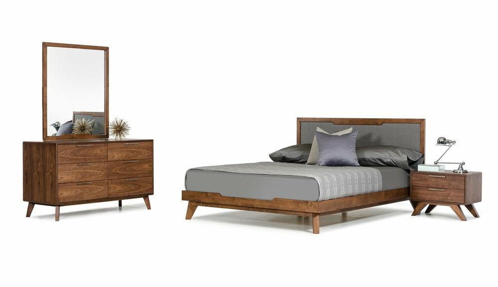 Nova Domus Soria Modern Grey & Walnut Bedroom Set By Hollywood Glam Bedroom Room