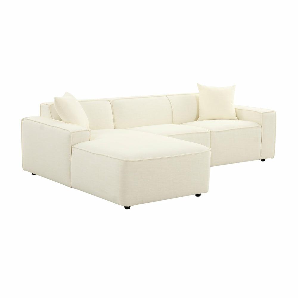 Olafur Cream Linen Sectional – Laf Living Room