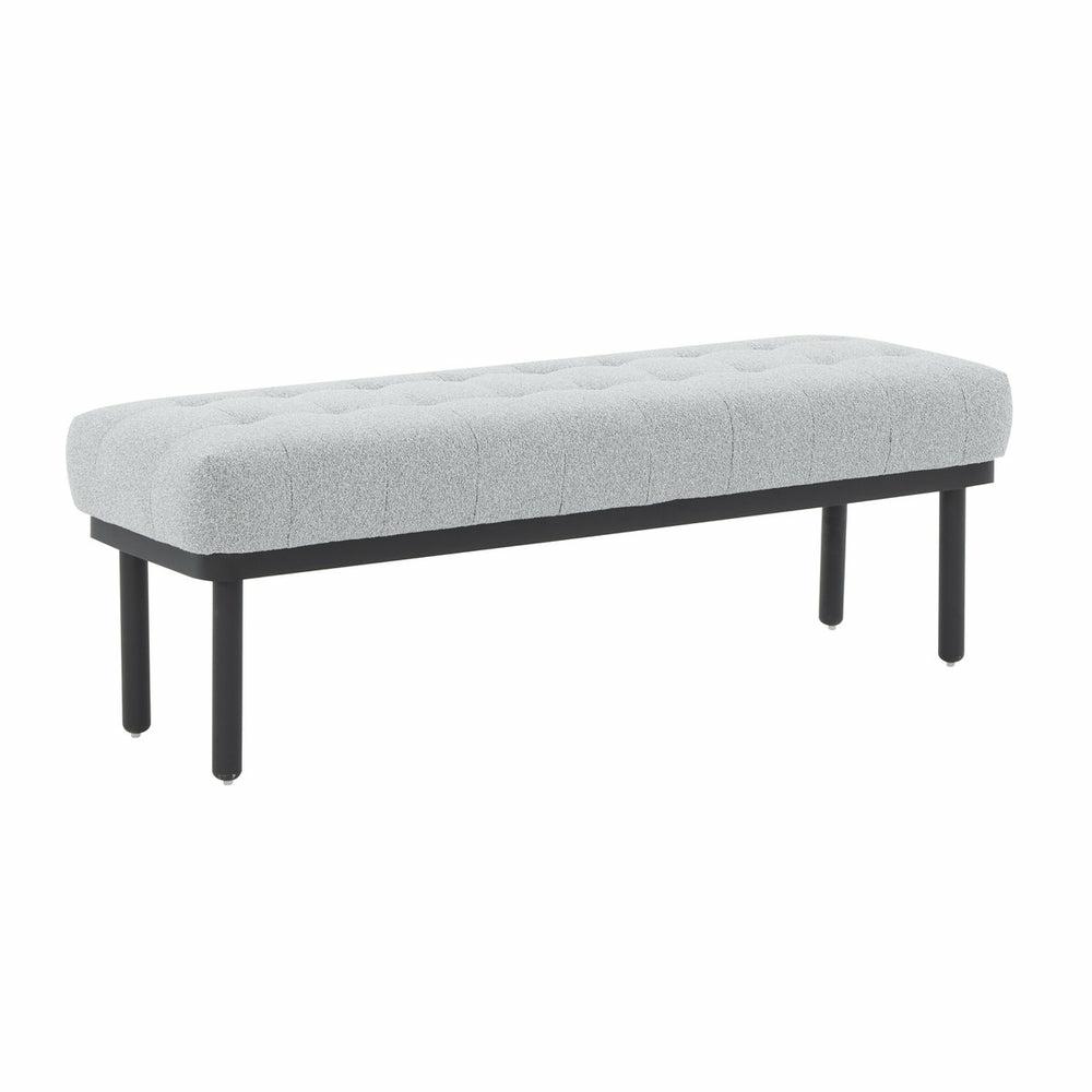 Olivia Boucle Bench Bedroom Room Black