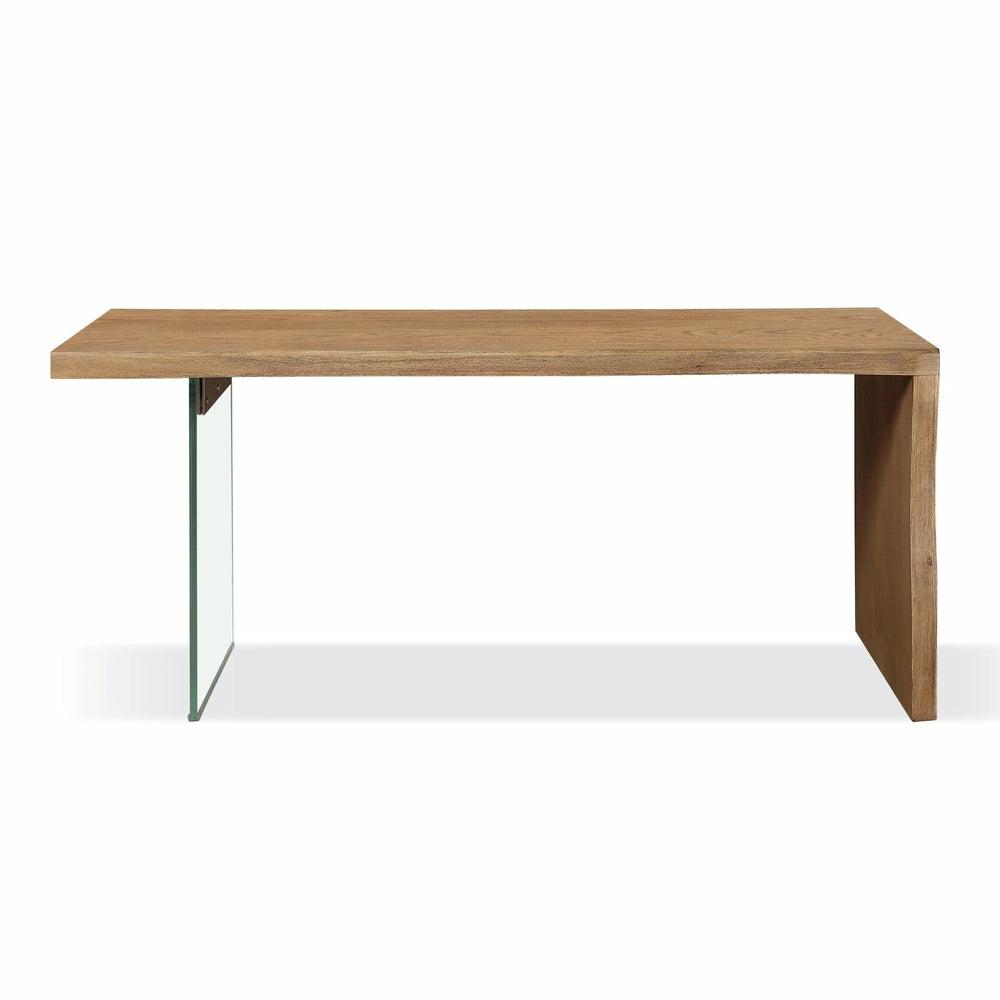 One Modern Coastal Writing Desk In White Oak And Glass Office