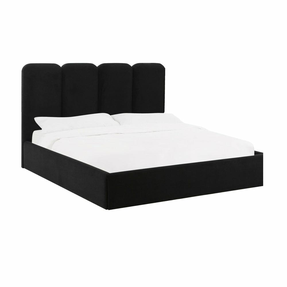 Palani Velvet Bed Bedroom Room Black