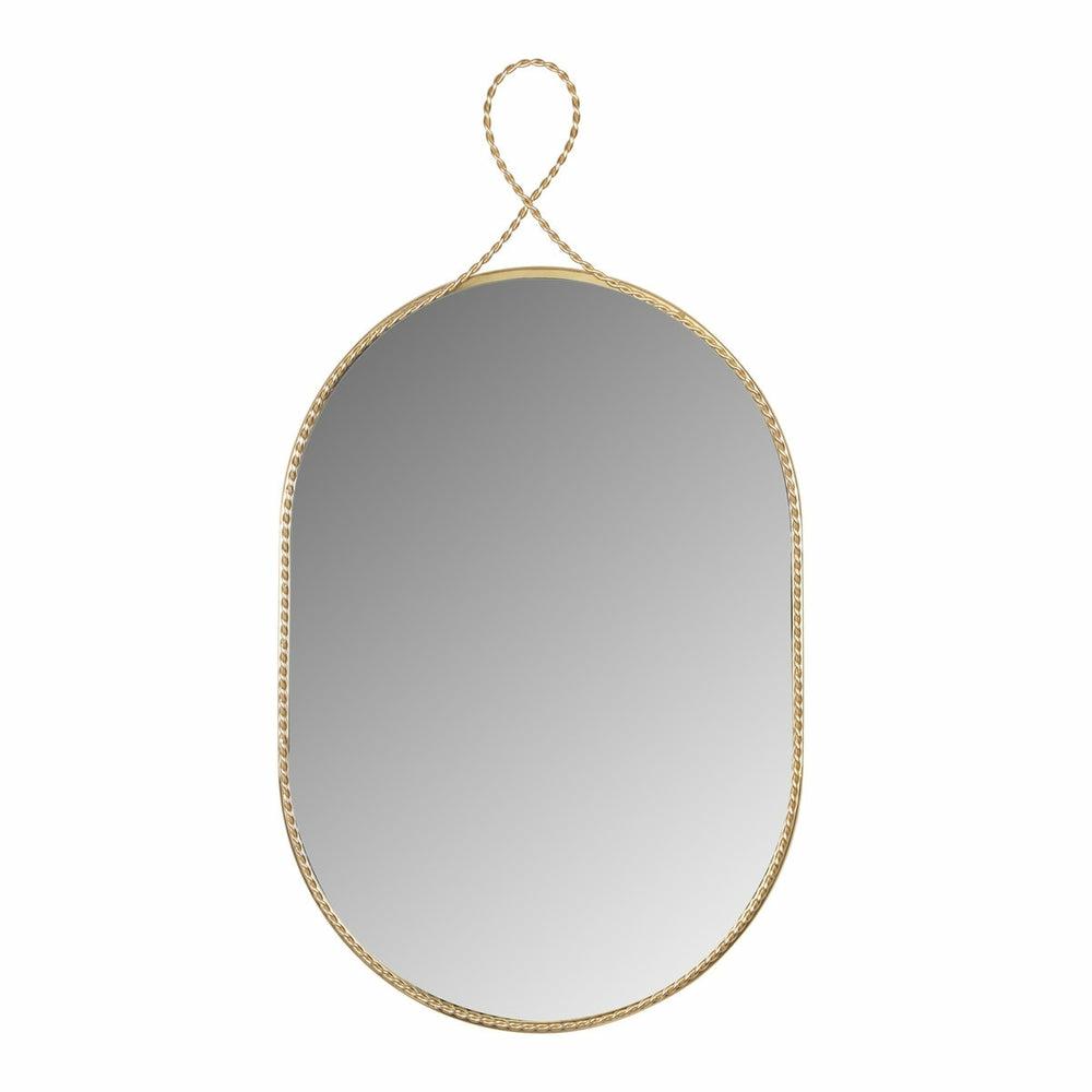 Ravina Braided Brass Oval Wall Mirror Home Decor