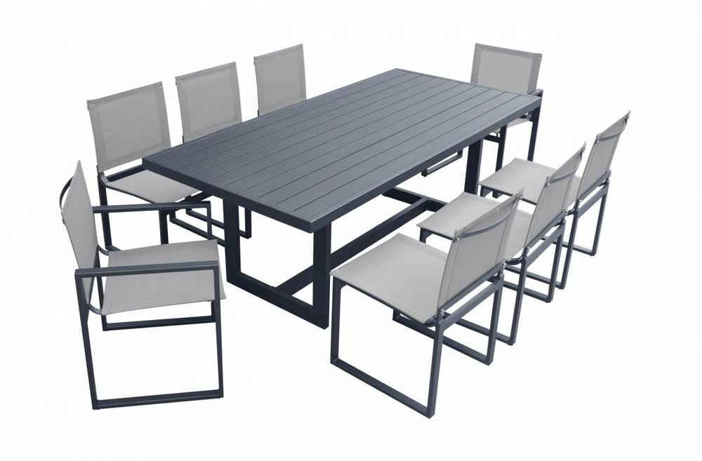 Renava Wake – Modern Outdoor Dining Table Dining Room Dark Charcoal