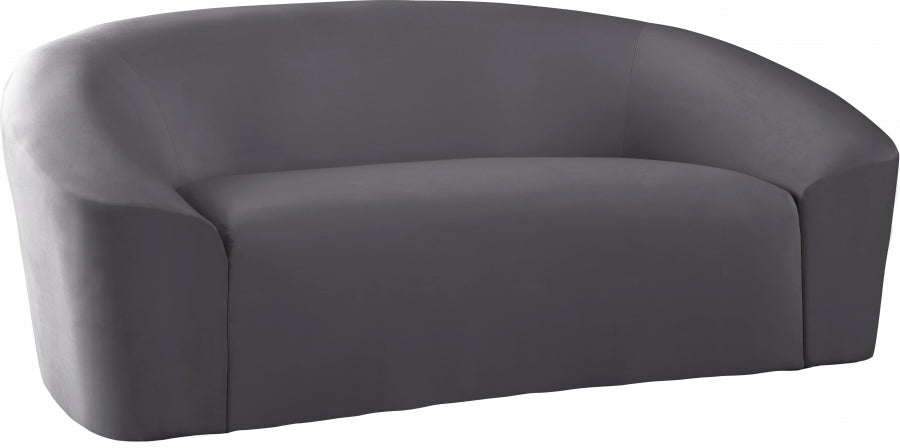 Riley Velvet Loveseat Living Room Grey