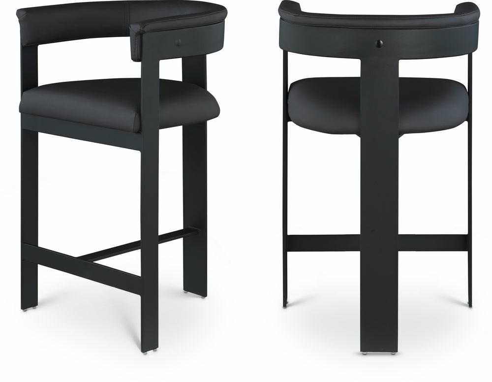 Romeo Faux Leather Bar / Counter Stools Bar Stools & Carts Black