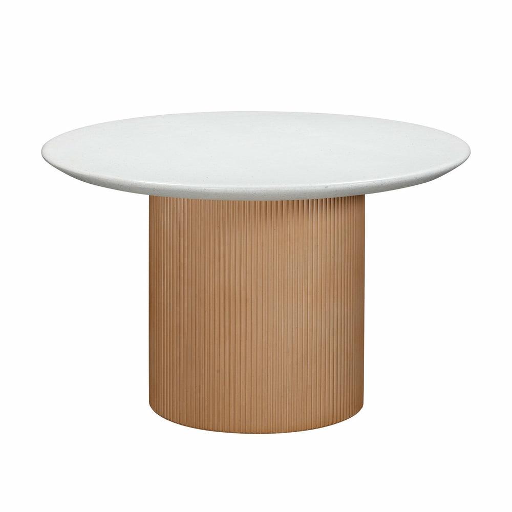 Rose Faux Terrazzo And Terracotta Indoor / Outdoor Round Concrete Dining Table Dining Room