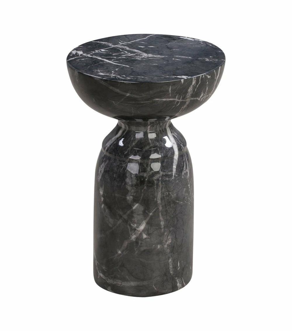 Rue Black Marble Side Table Living Room