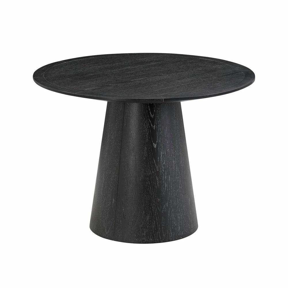 Sahara Black Oak Round Dining Table Dining Room