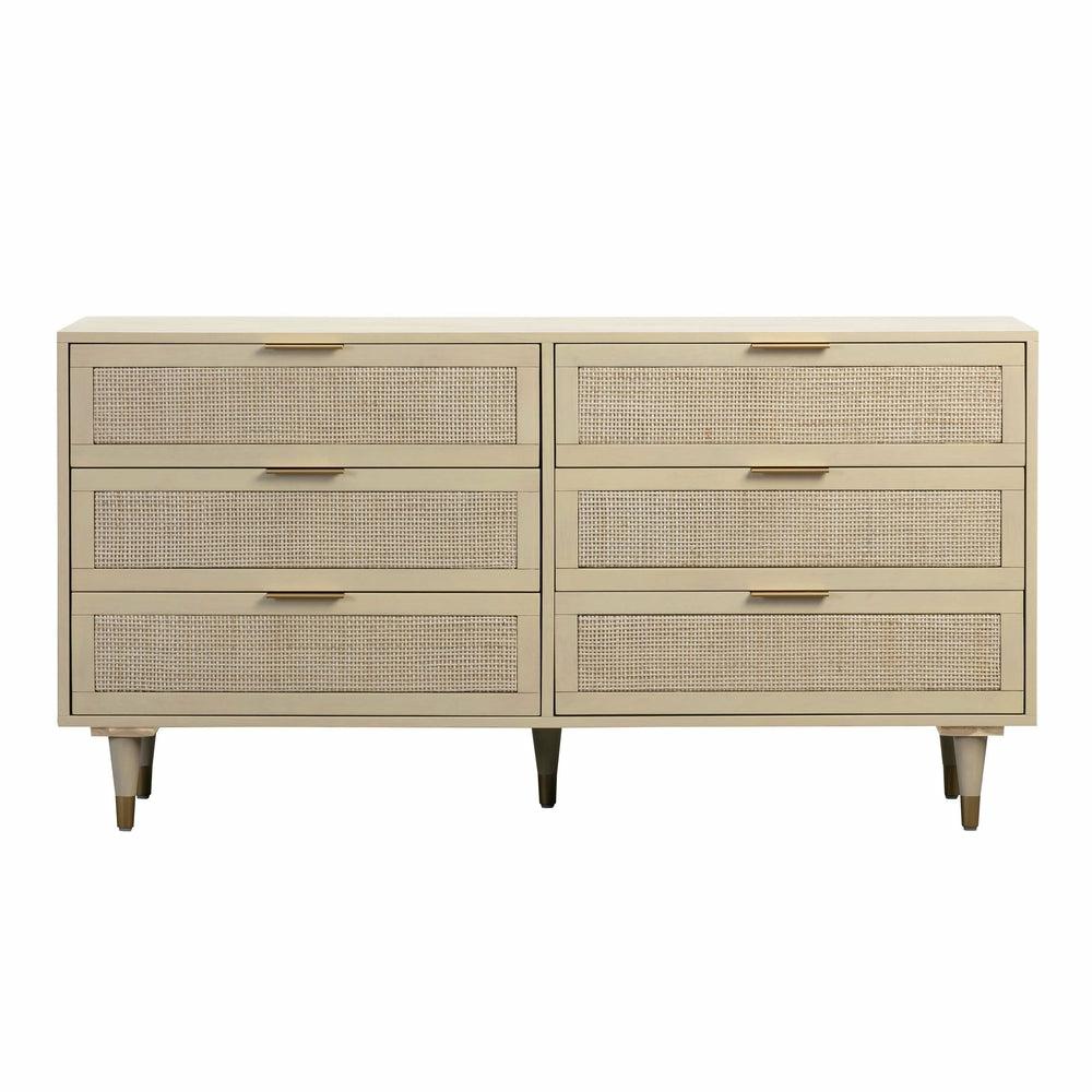 Sierra Buttermilk 6 Drawer Dresser Bedroom Room