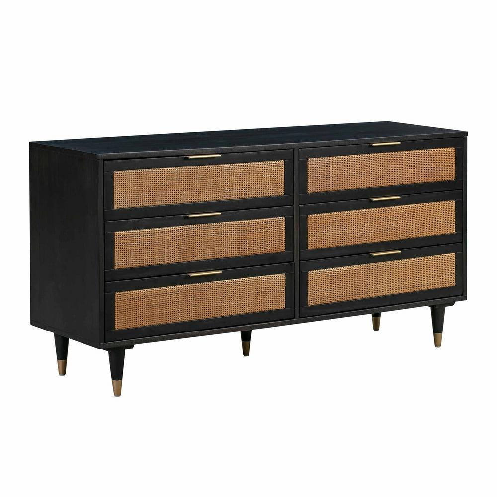 Sierra Noir 6 Drawer Dresser Bedroom Room