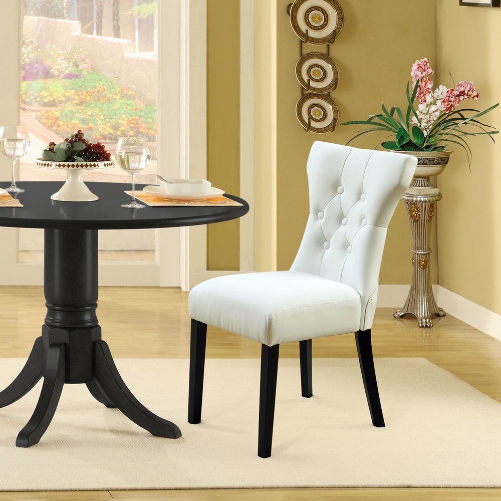 Silhouette Dining Vinyl Side Chair Dining Chairs Black