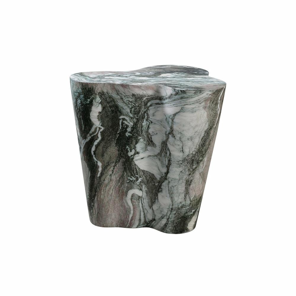 Slab Grey/Blush Faux Marble Short Side Table Living Room