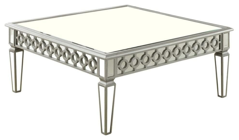 Sophie Mirrored Silver Coffee Table Coffee Table