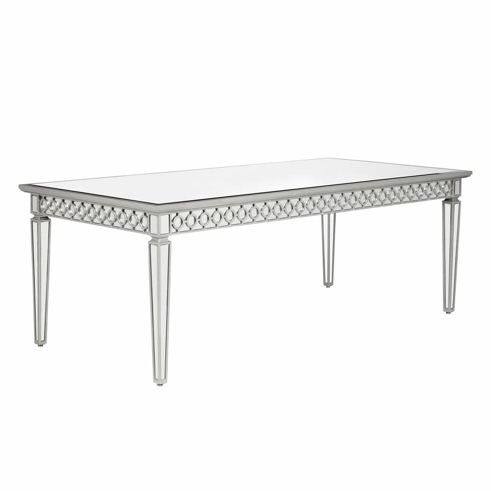 Sophie Silver Mirrored Dining Table Dining Room