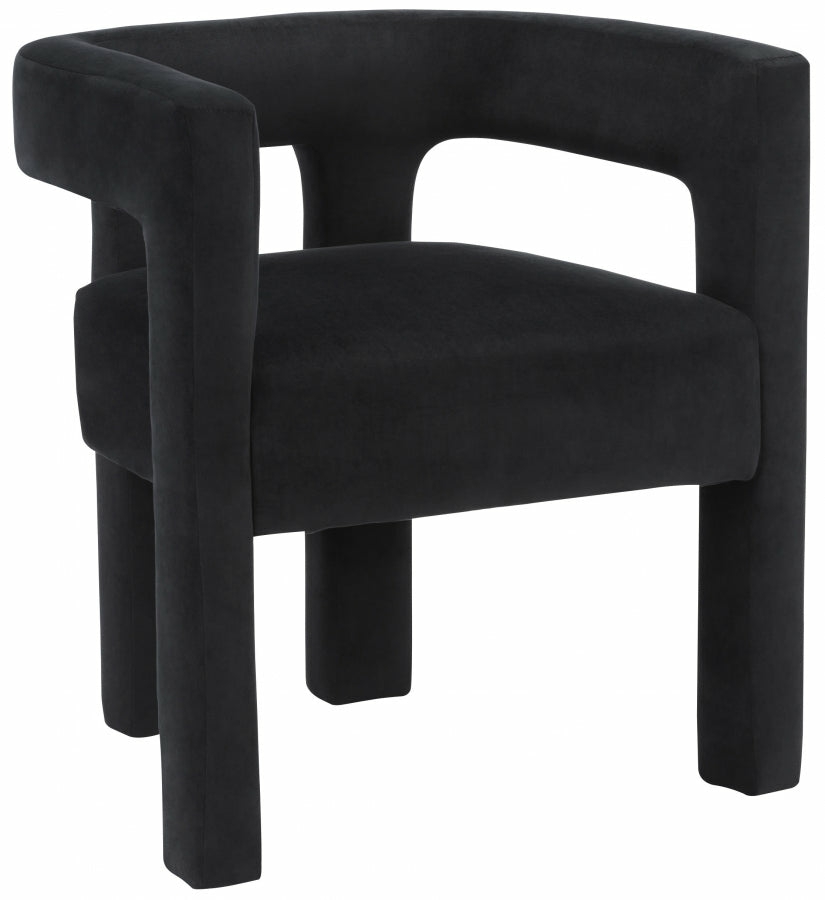 Stature Velvet Dining Chair Dining Chairs Black