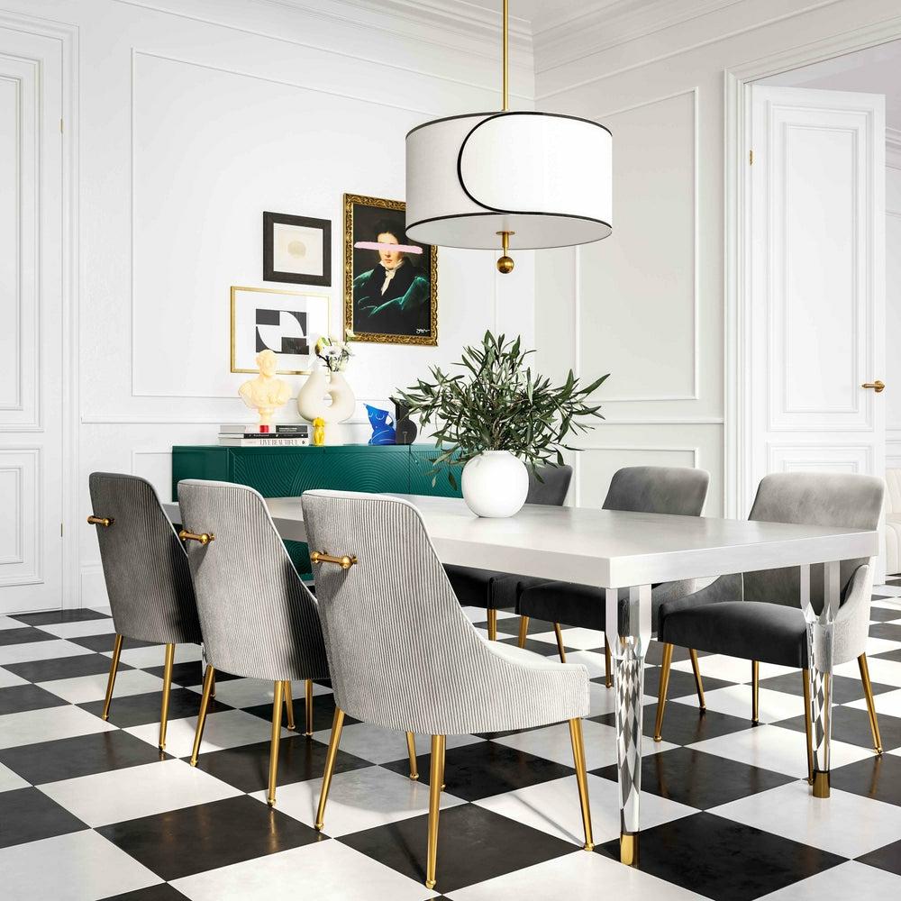 Tabby Glossy Lacquer Dining Table Dining Room