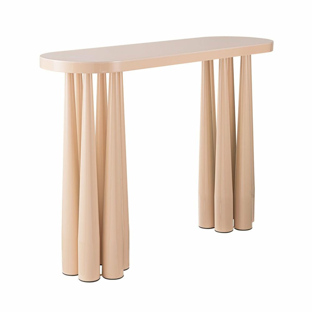 Titan Peach Rose Glossy Console Table Living Room