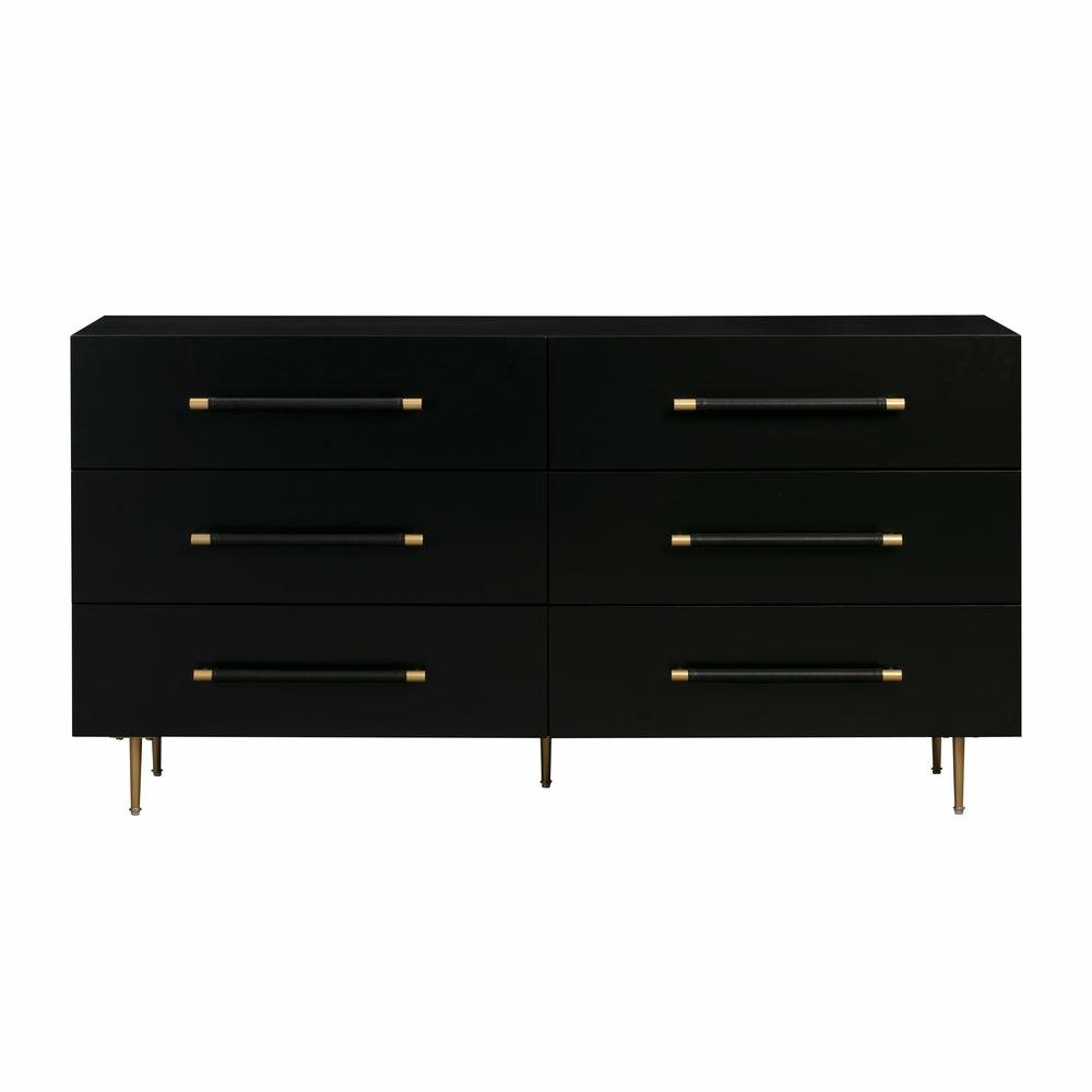 Trident 6 Drawer Dresser Bedroom Room Black