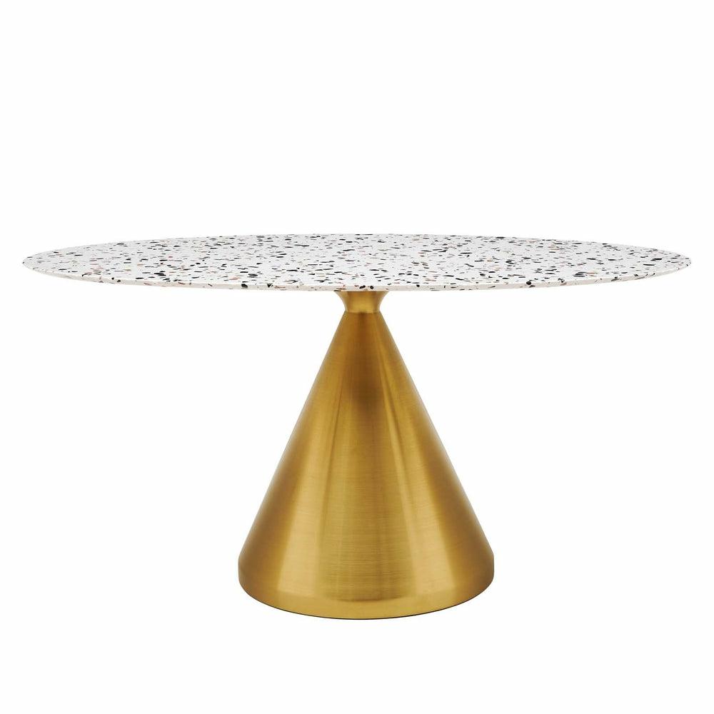 Tupelo 60″ Oval Terrazzo Dining Table Dining Room