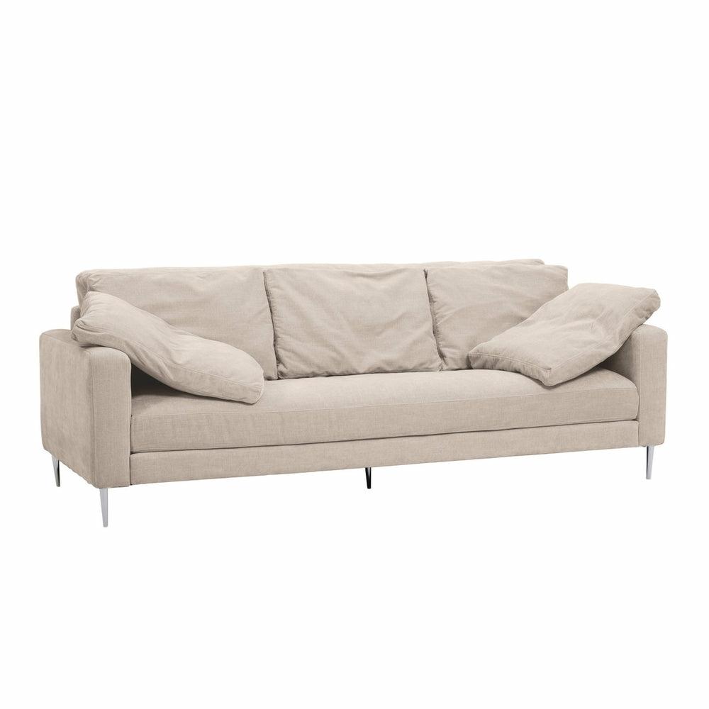 Vari Textured Velvet Lounge Sofa Living Room Beige