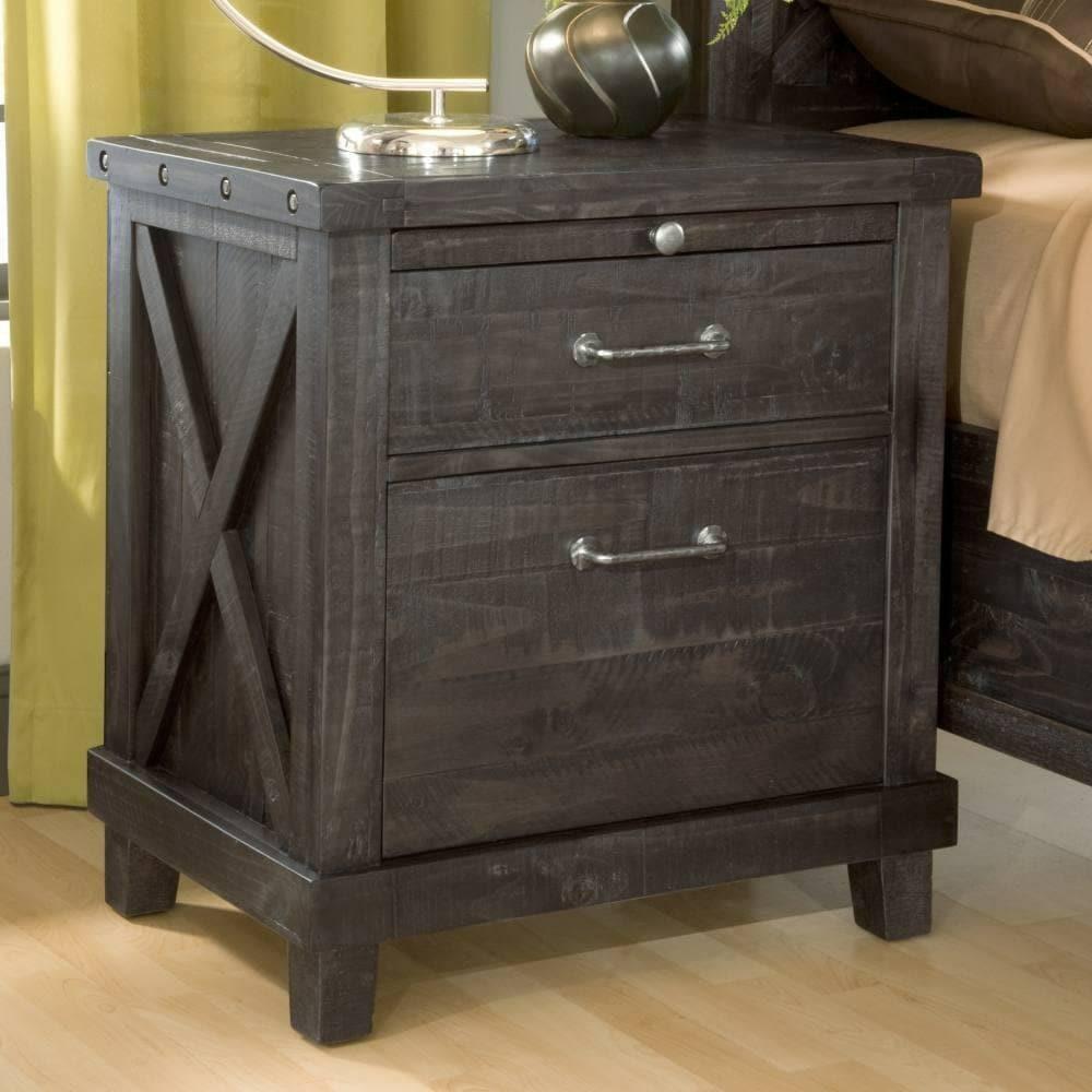 Yosemite Solid Wood Nightstand In Cafe Bedroom Room