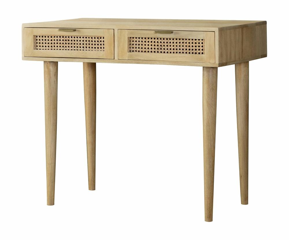 Zamora Rectangular 2-Drawer Accent Writing Desk Natural Office