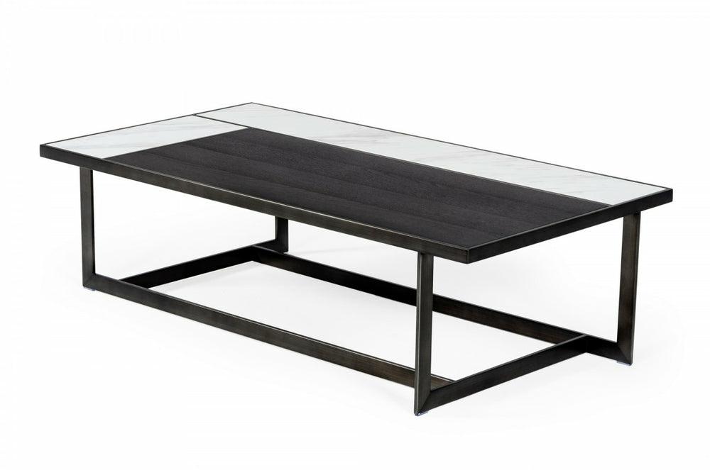 Modrest Fargo – Modern Ceramic & Grey Walnut Coffee Table By Hollywood Glam Coffee Table