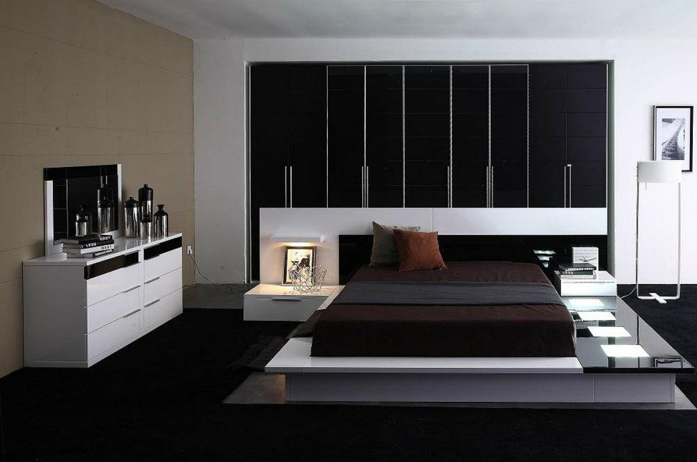 Modrest Impera Contemporary Lacquer Platform Bed Bedroom Room