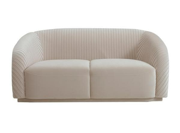 Yara Pleated Velvet Loveseat Living Room