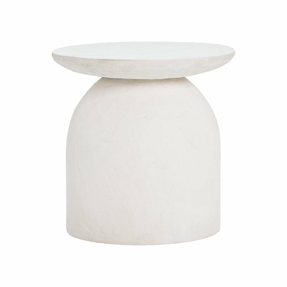 Aloe White Concrete Side Table Living Room