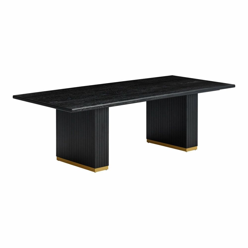 Chelsea Black Oak Rectangular Dining Table Dining Room