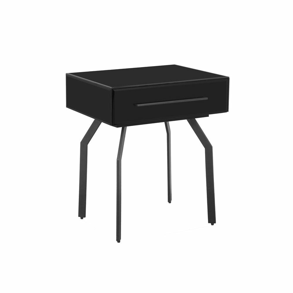 Santana Black Glass Side Table Living Room